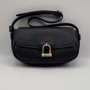DKNY Black Crossbody Bag with Gold Accent